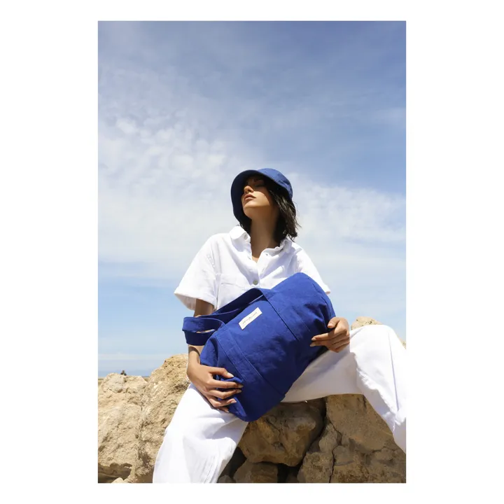 Bolso 24h Ballu en algodón reciclado | Azul Azurita- Imagen del producto n°1