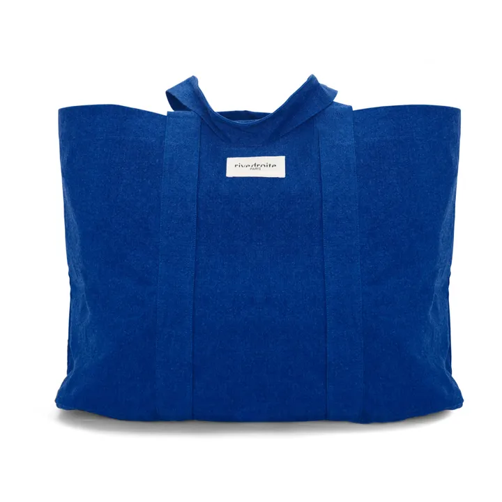 Marcel Recycled Cotton Tote Bag  | Azurite Blue- Product image n°0