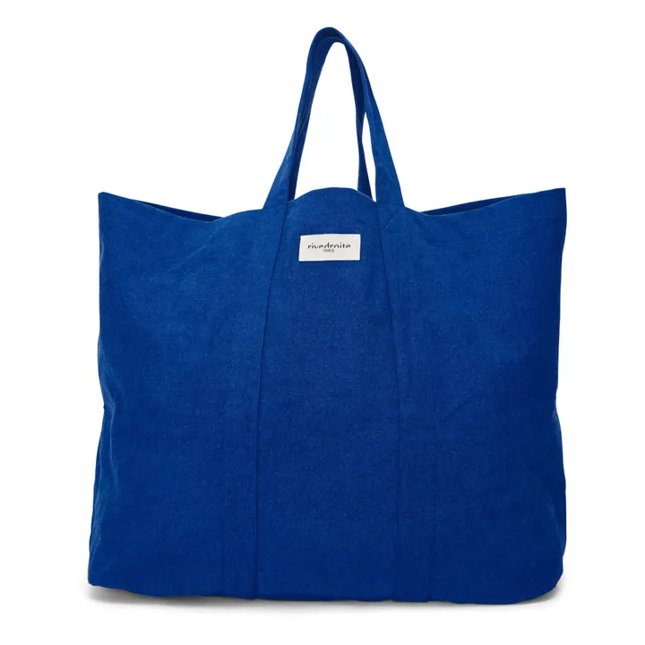 Marcel Recycled Cotton Tote Bag  | Azurite Blue- Product image n°2