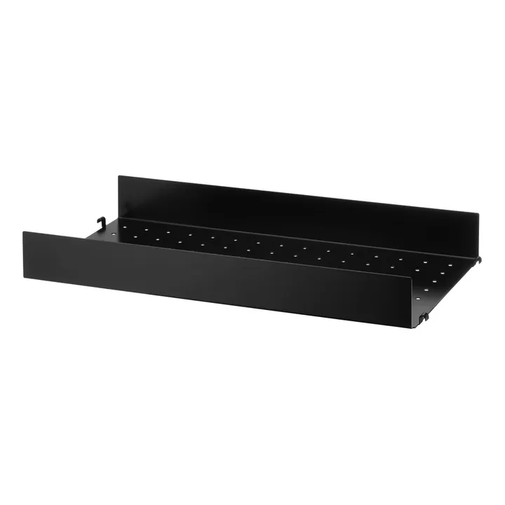 Shelf with Metal Edge 58 x 30cm | Black- Product image n°0