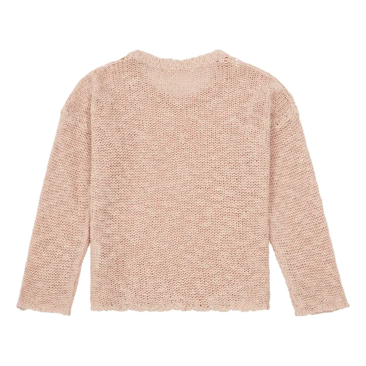 Pullover aus Leinen und Baumwolle | Rosa- Produktbild Nr. 2