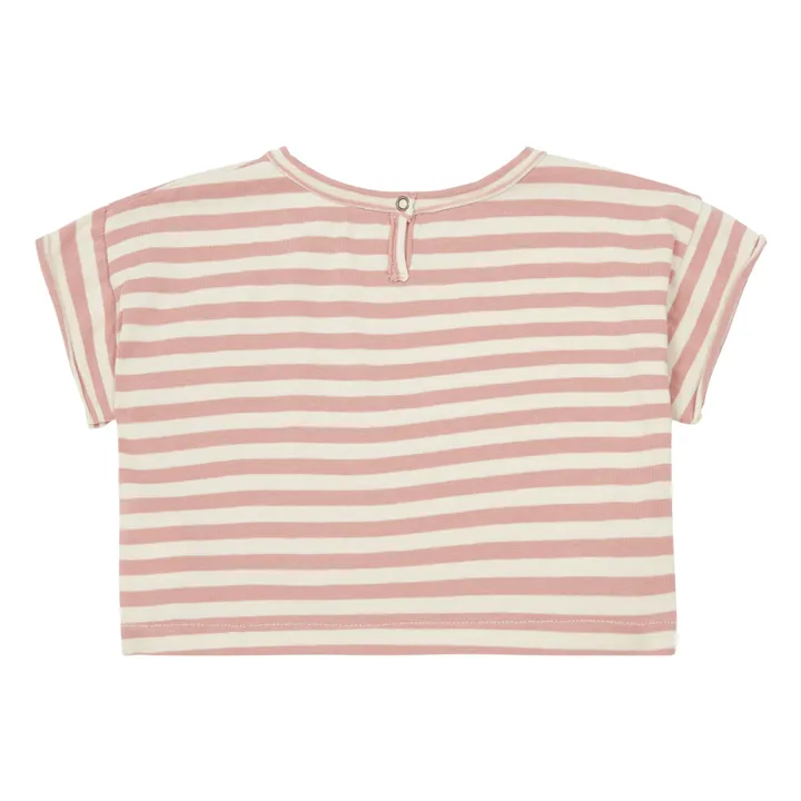 Camiseta Cropped a rayas | Rosa- Imagen del producto n°1