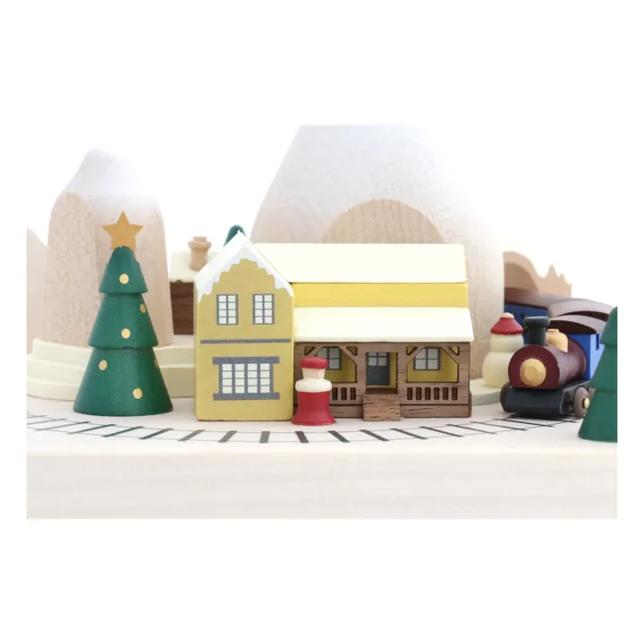 Boite à musique en bois Train d'hiver- Image produit n°2