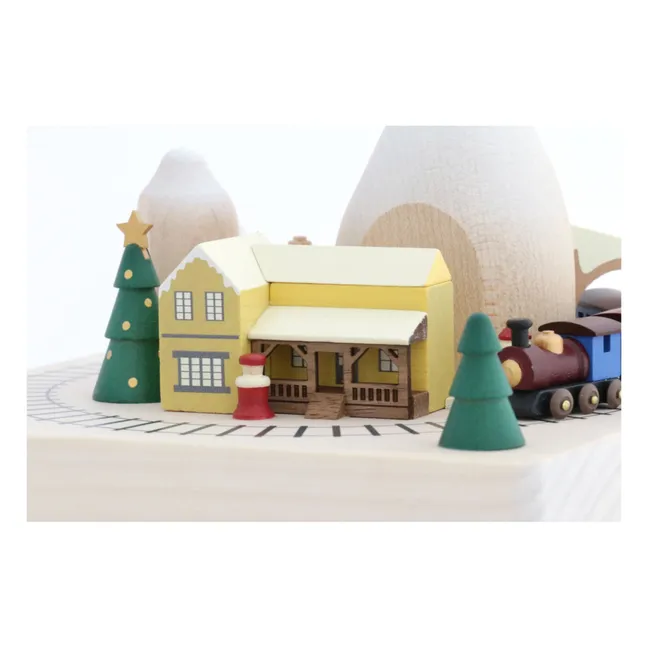 Carillon in legno Train d'hiver