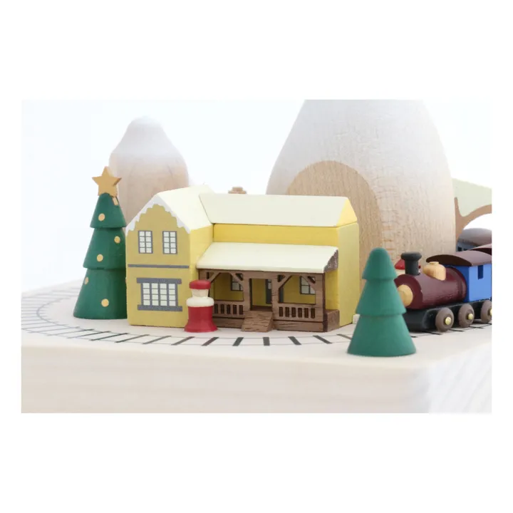 Boite à musique en bois Train d'hiver- Image produit n°1