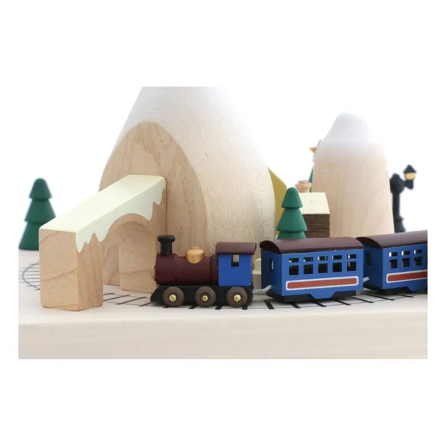 Carillon in legno Train d'hiver