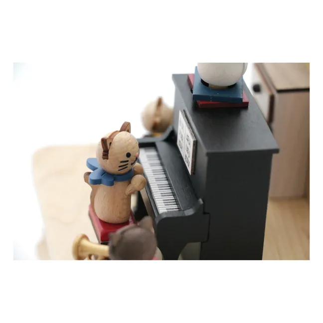 Caja de música de madera Piano