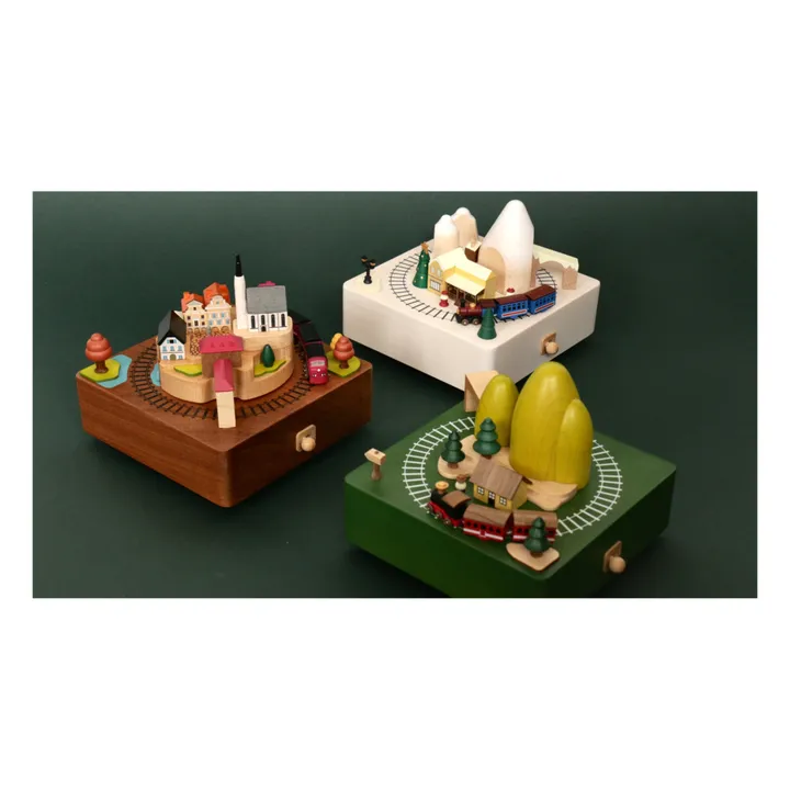 Caja de música de madera Tren de otoño- Imagen del producto n°1