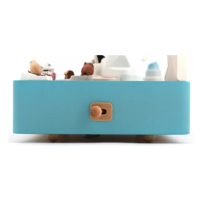 Caja de música de madera Antártica