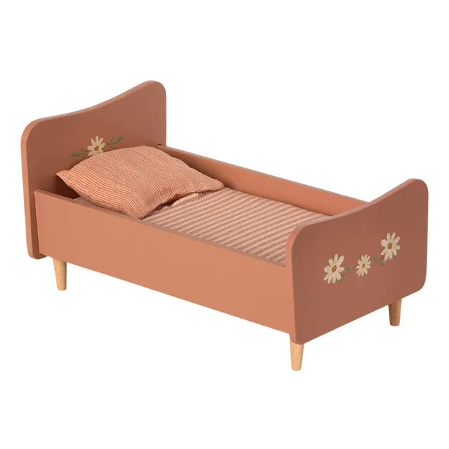 Mini cama de madera | Rosa