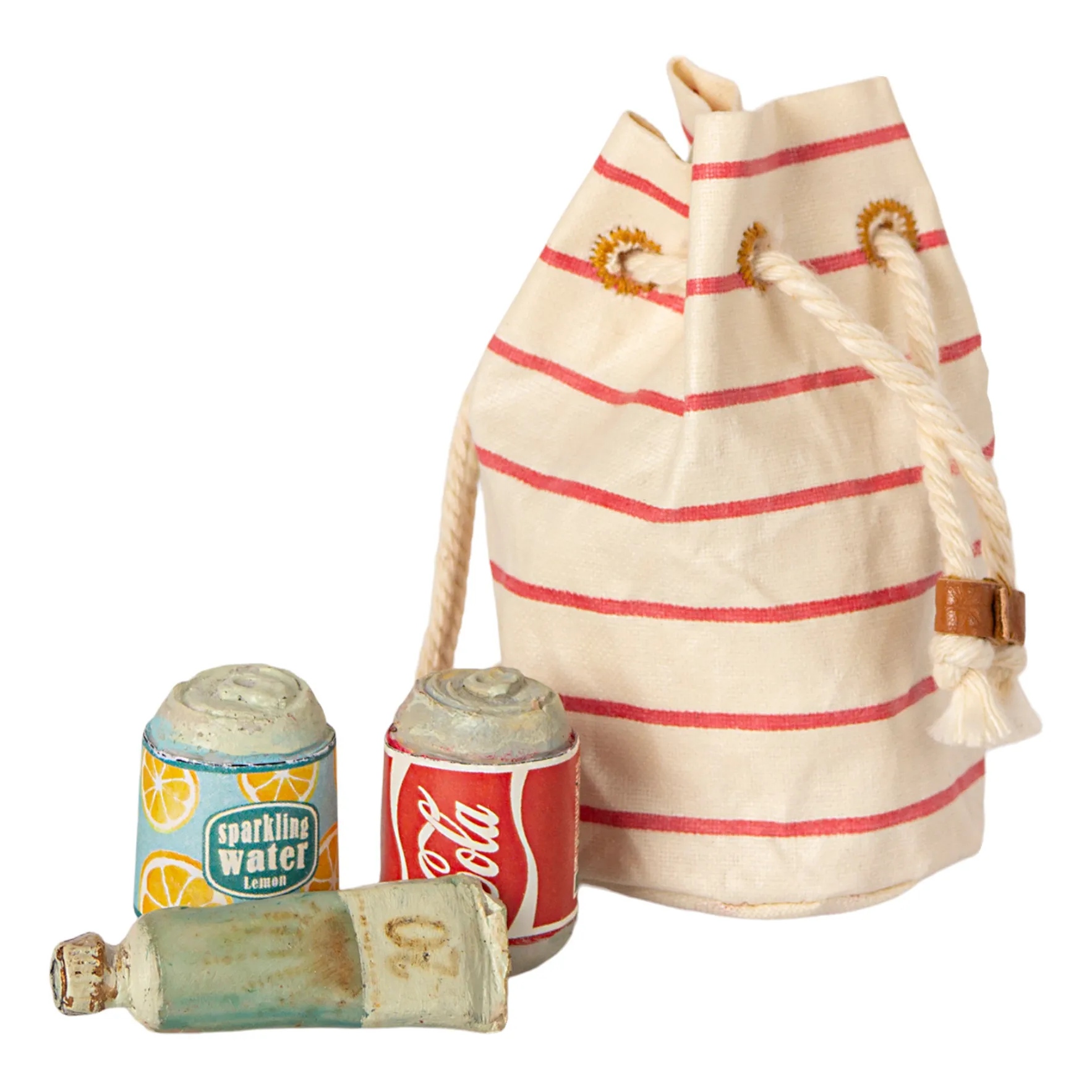 Maileg Multicoloured Mini Beach Bag And Contents