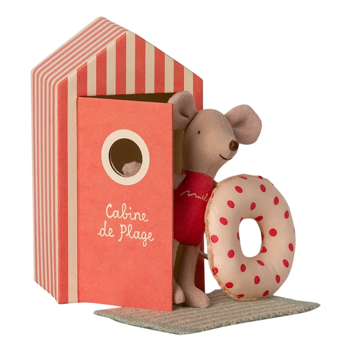 Ratona niña pequeña y su cabina de playa- Imagen del producto n°1