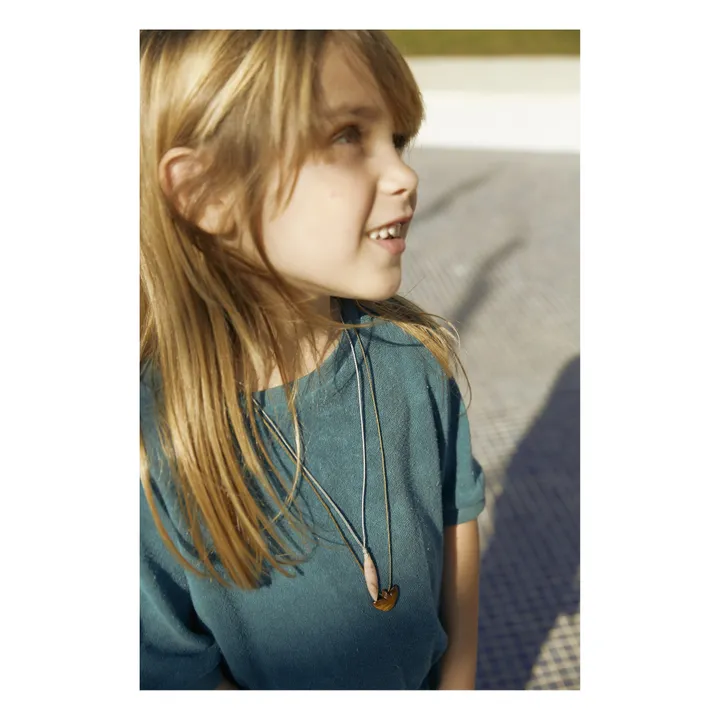 Halskette Feder | Opalfarbe- Produktbild Nr. 1