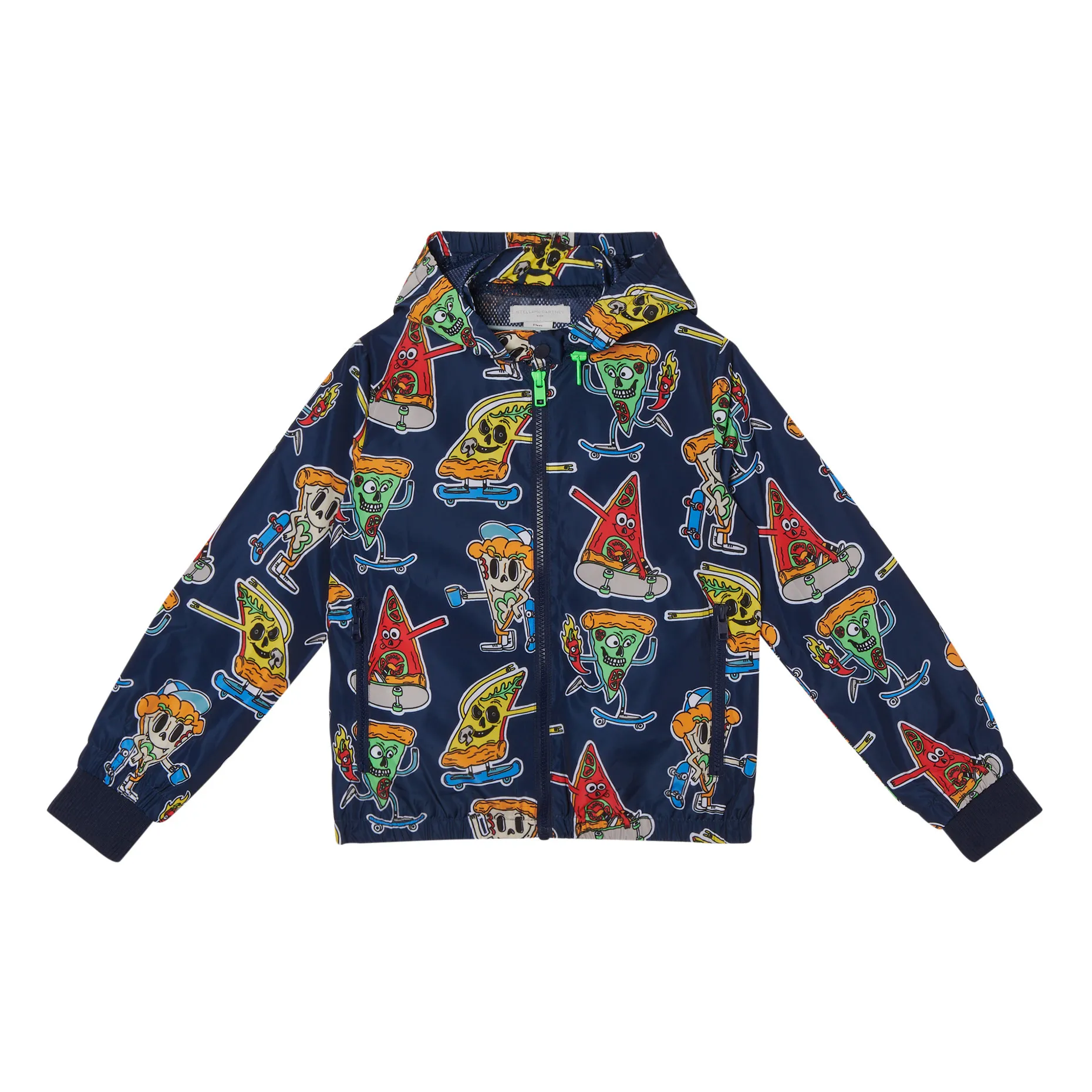 Stella Mccartney Kids Navy Blue Recycled Polyester Water-Repellent Pizza Jacket