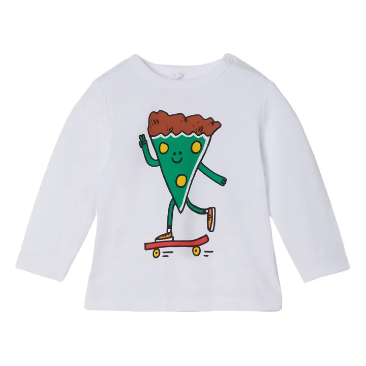 T-Shirt aus Bio-Baumwolle Pizza Skate | Seidenfarben- Produktbild Nr. 0