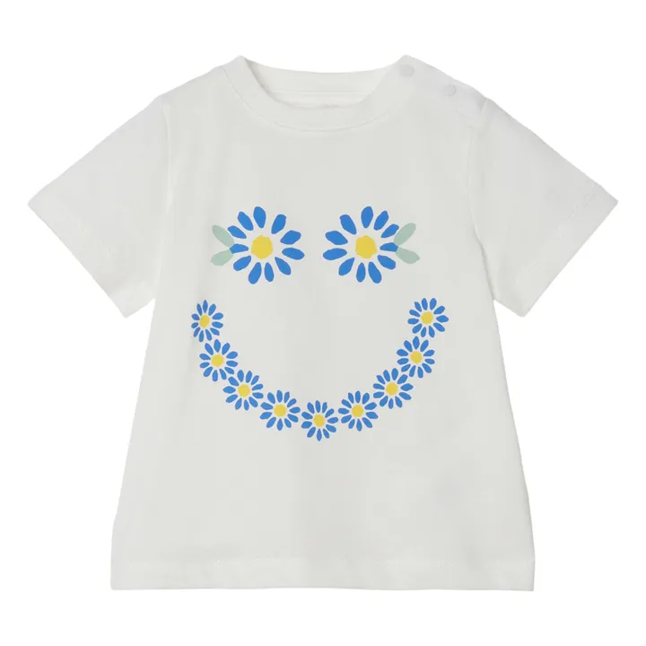 T-shirt Coton Bio Fleurs | Ecru- Image produit n°0