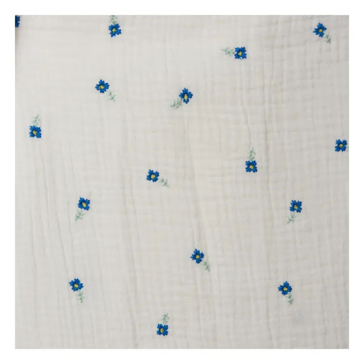 Organic Cotton Muslin Embroidered Flower Skirt  | Ecru- Product image n°1