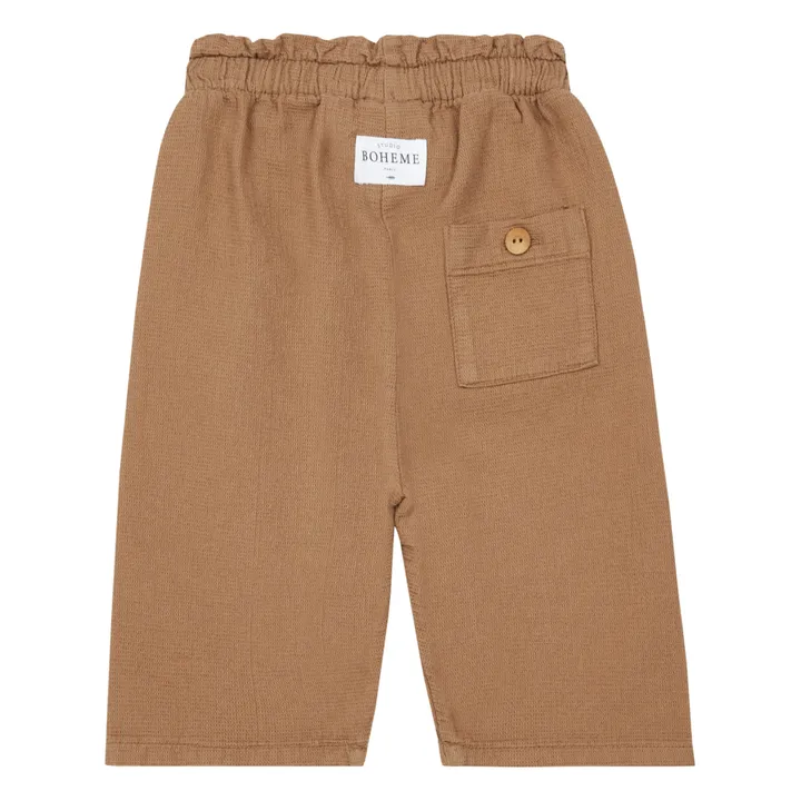 Pantalon Sarouel Coton Bio | Marron- Image produit n°3