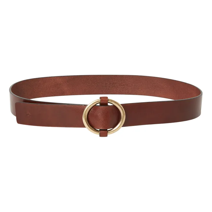 Tisao Leather Belt | Brown- Product image n°0