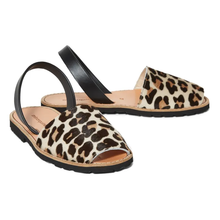 Sandalen Avarca aus Leder - Damenkollektion | Leopard- Produktbild Nr. 1