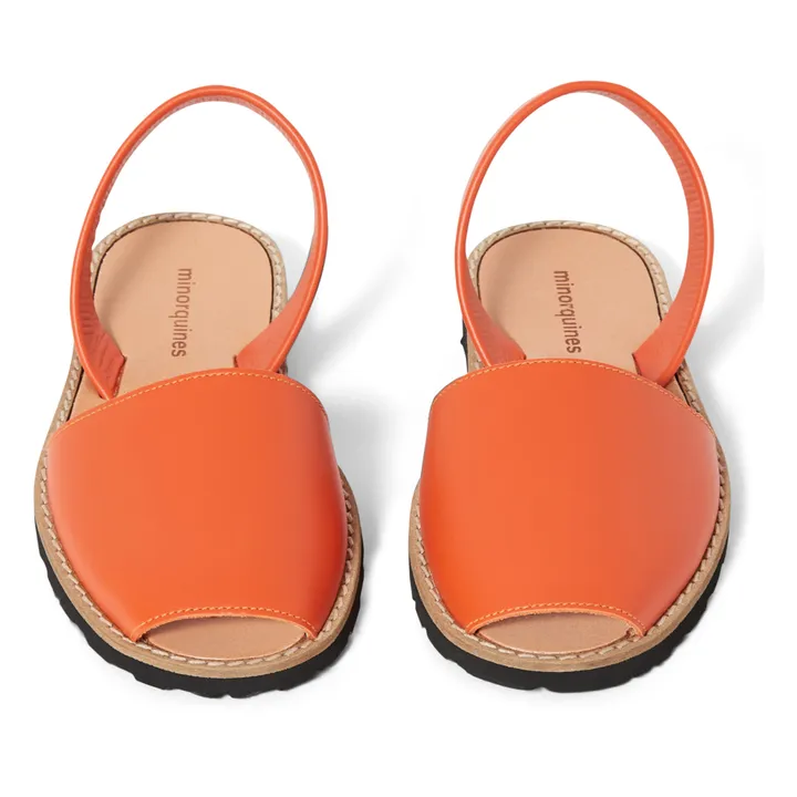 Sandalen Avarca aus Leder - Damenkollektion | Orange- Produktbild Nr. 3