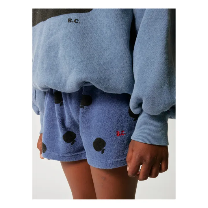 Shorts in spugna Cotone Bio Pommes - Collezione Iconic  | Blu- Immagine del prodotto n°3