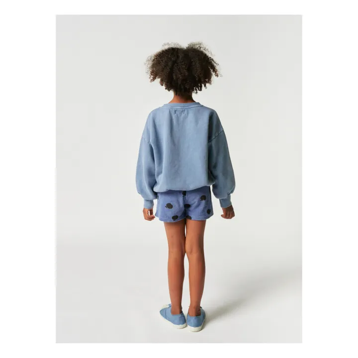 Shorts in spugna Cotone Bio Pommes - Collezione Iconic  | Blu- Immagine del prodotto n°4