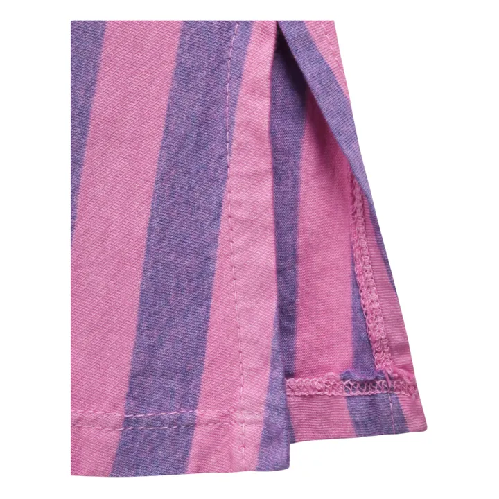 Vestido algodón orgánico a rayase - Colección Iconic  | Rosa- Imagen del producto n°7