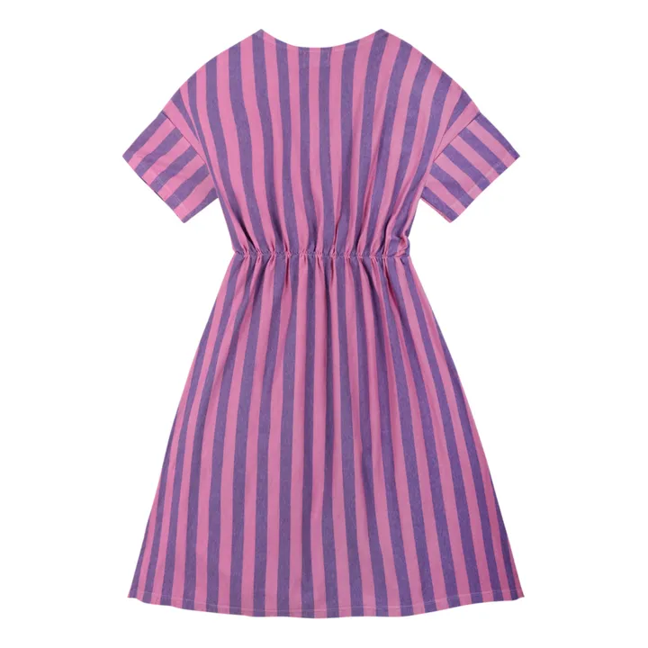 Organic Cotton Striped Dress - Iconic Collection  | Pink- Product image n°8