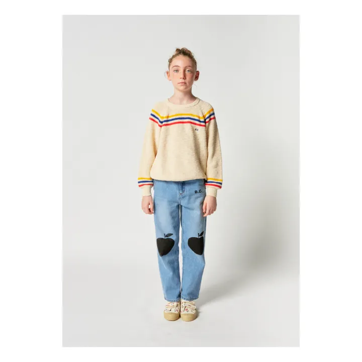 Suéter algodón orgánico a rayas - Colección Iconic  | Crudo- Imagen del producto n°2
