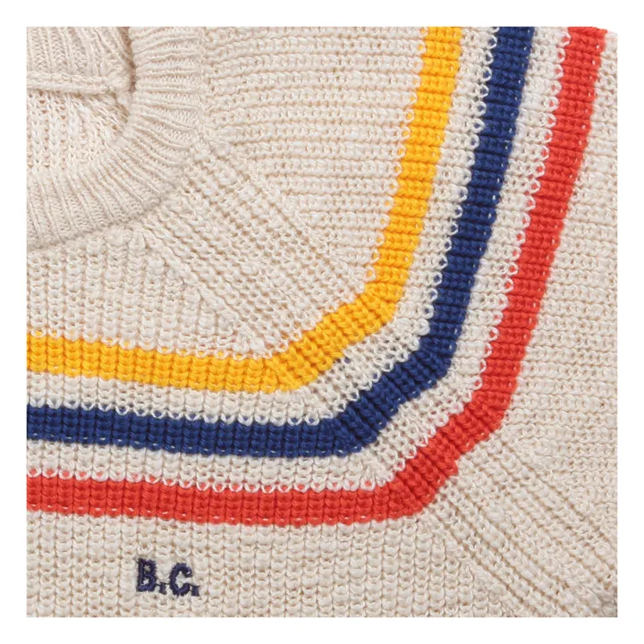 Maglione Cotone Bio a righe - Collezione Iconic  | Ecru- Immagine del prodotto n°6