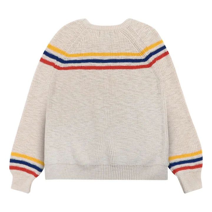 Suéter algodón orgánico a rayas - Colección Iconic  | Crudo- Imagen del producto n°8