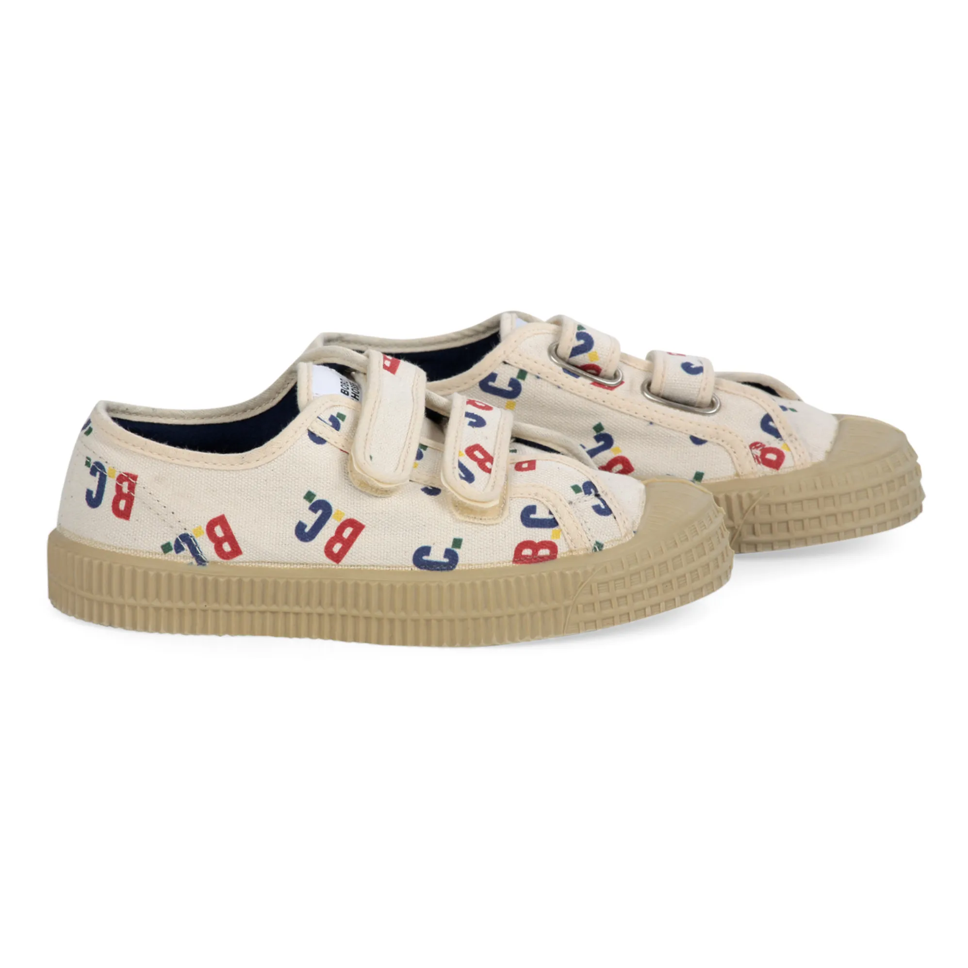 Bobo Choses Unisex Ecru Velcro Sneakers - Iconic Collection