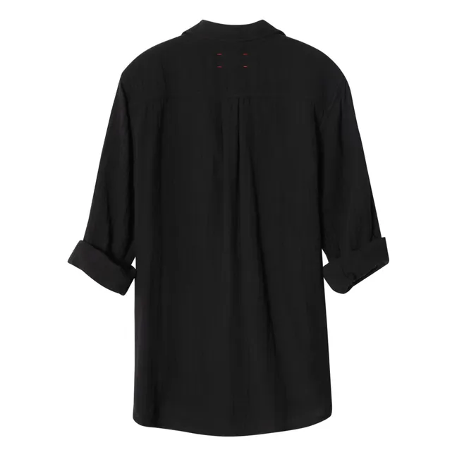 Cotton Muslin Scout Shirt | Black