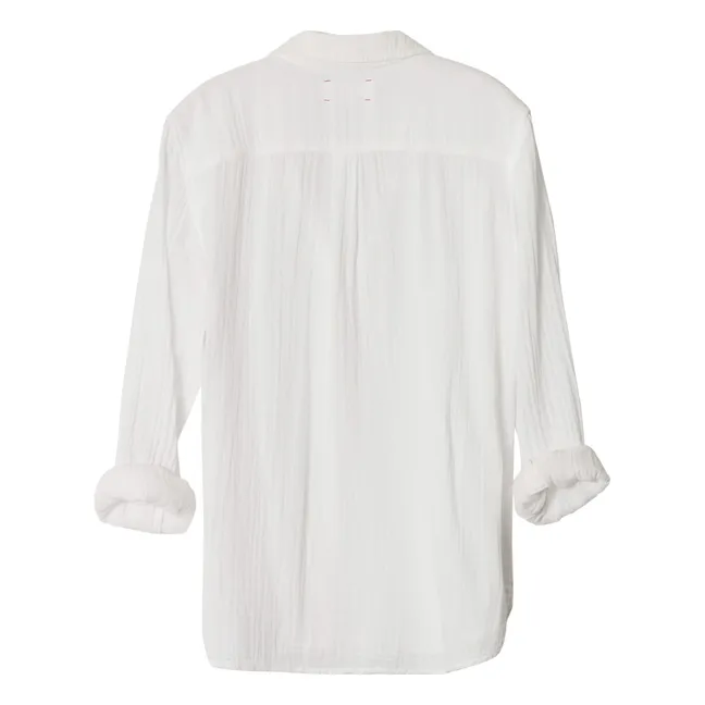 Camisa Scout de gasa de algodón | Blanco