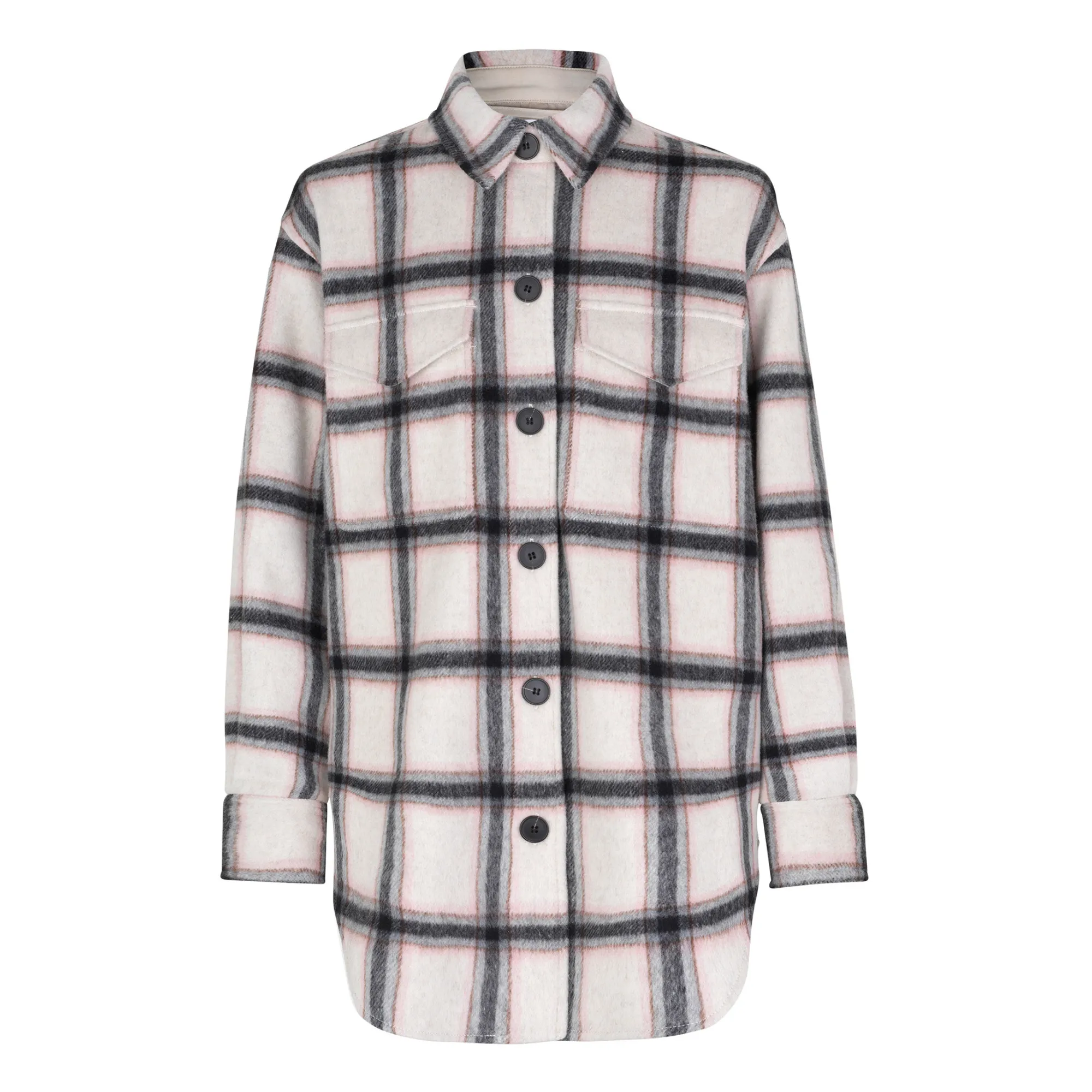Designers Remix Girls Girls Ecru Oversize Recycled Wool Overshirt