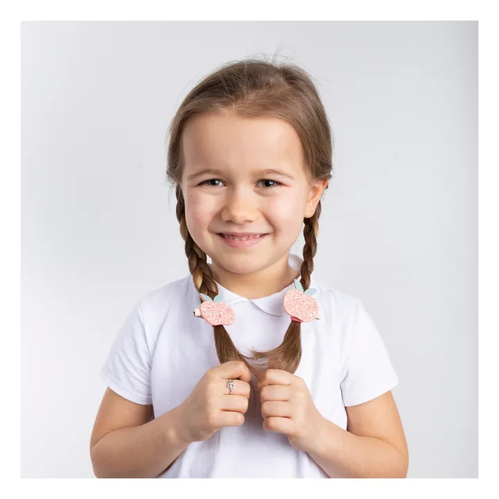 Set of 2 Peach Hair Slides | Pink- Product image n°2