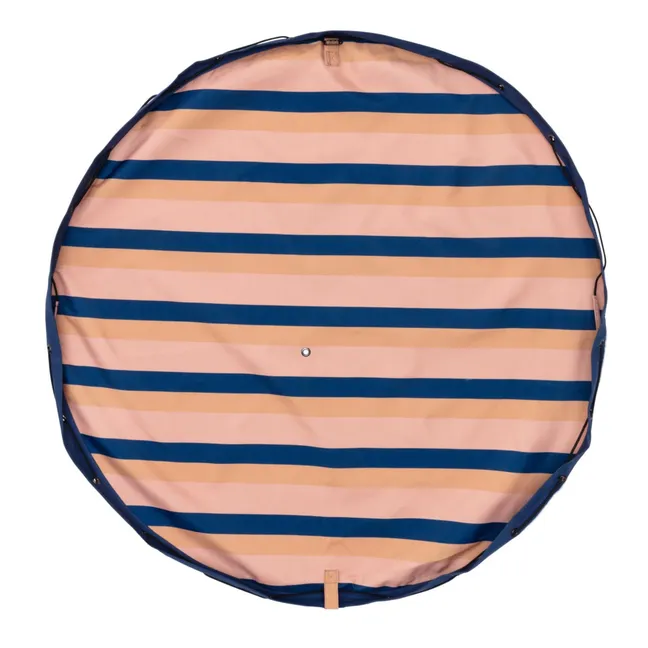 Outdoor Play Mat/Storage Bag- Moka Stripes