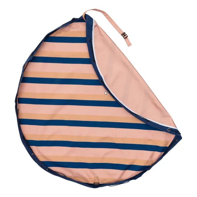 Outdoor Play Mat/Storage Bag- Moka Stripes