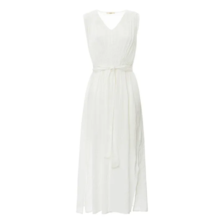 Avindia Smocked Detail Dress  | White- Product image n°0