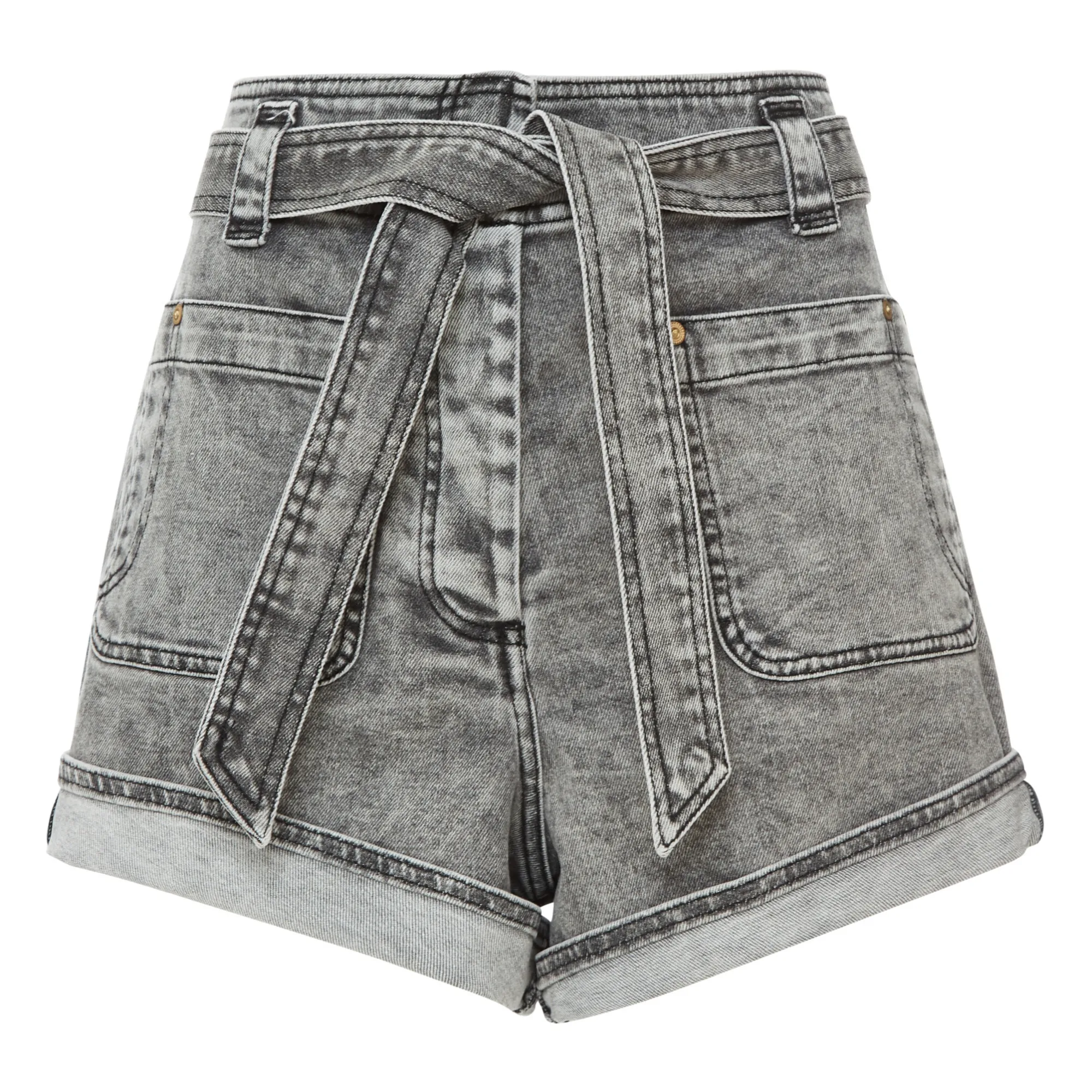 ショートパンツ BOHEMSEO : 25SS / FRONT POCKET DENIM SHORTS (GRAY) BOHEMIAN SEOUL】[25SS] FRONT POCKET DENIM SHORTS [正規品