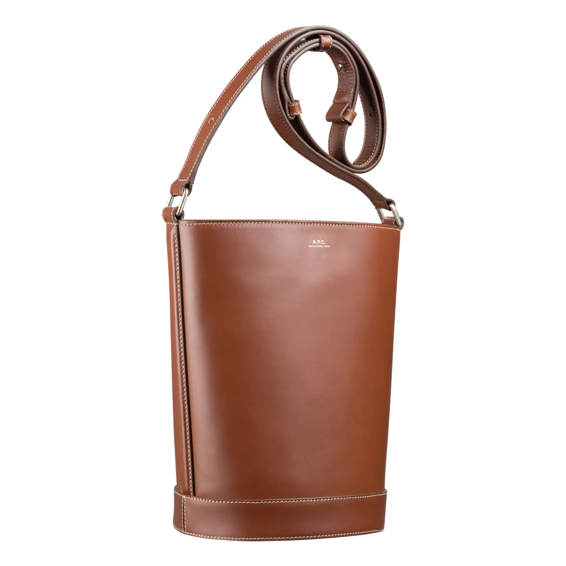 A.P.C. - Ambre Smooth Leather Bucket Bag - Hazel | Smallable