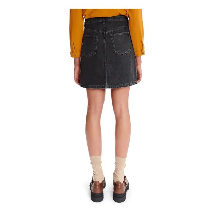 Standard Denim Recycled Cotton Skirt | Black- Product image n°4