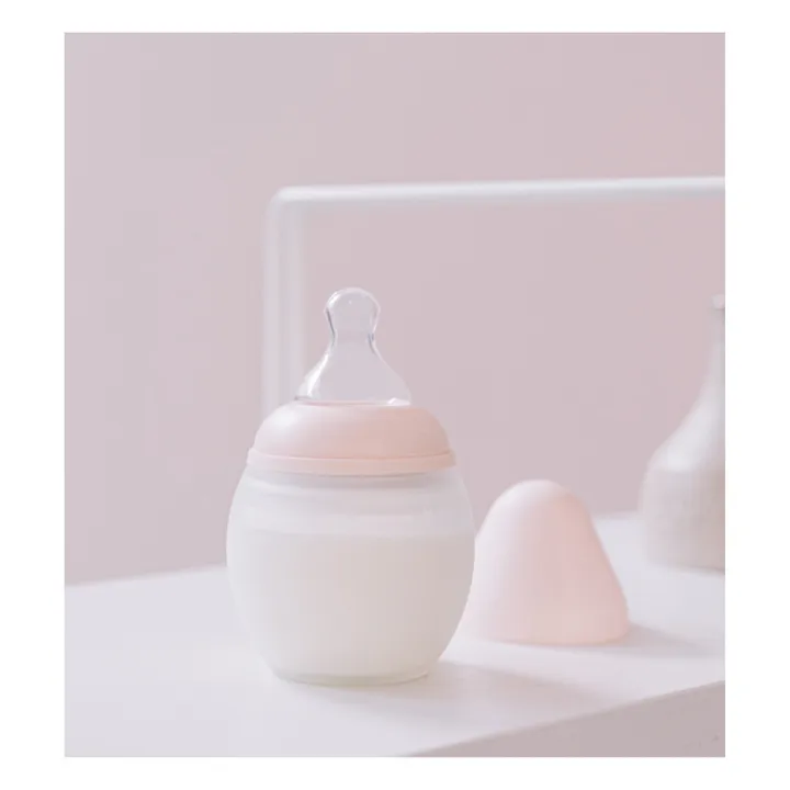 Medical Grade Silicon Baby Bottle and Physiological Teat | Powder pink- Product image n°1
