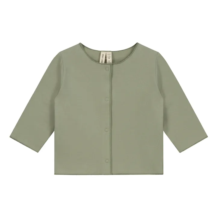 Organic Cotton Gray Label x Smallable Cardigan  | Khaki- Product image n°0