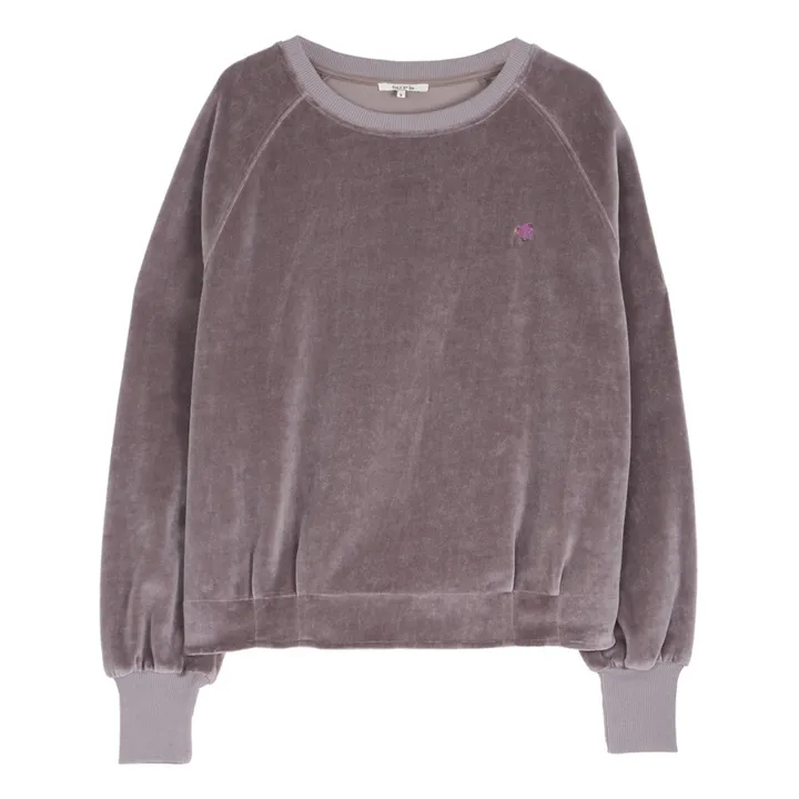 Sweatshirt Samt - Damenkollektion  | Mauve- Produktbild Nr. 0