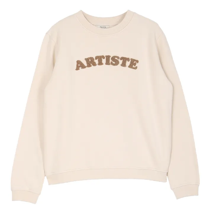 “Artist” Organic Cotton Sweatshirt - Women’s Collection  | Ecru- Product image n°0