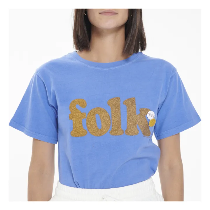 Folk T-Shirt  | Blue- Product image n°3