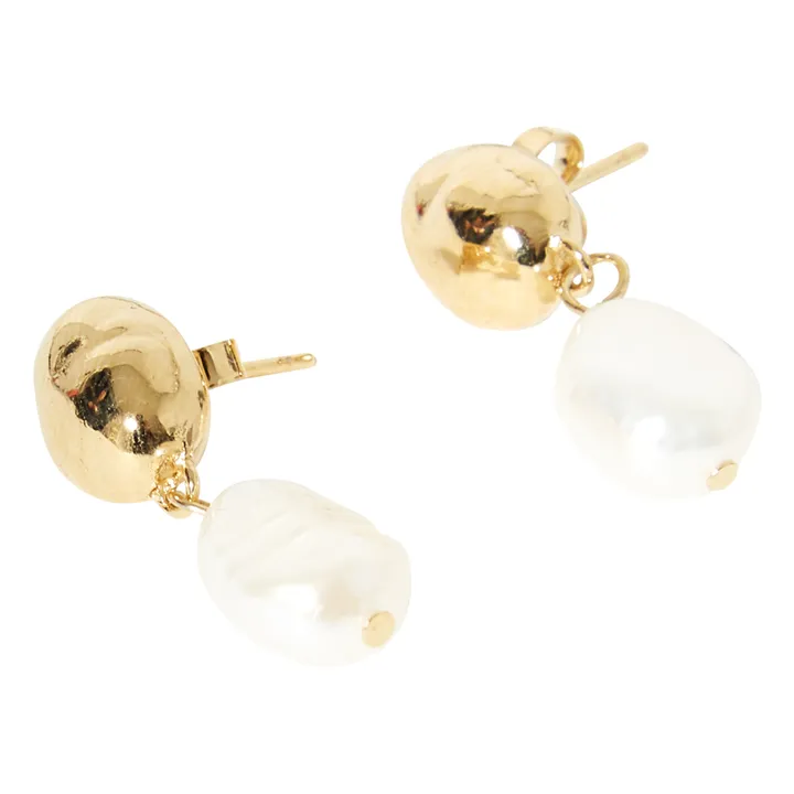 Pendientes Perlas | Dorado- Imagen del producto n°2