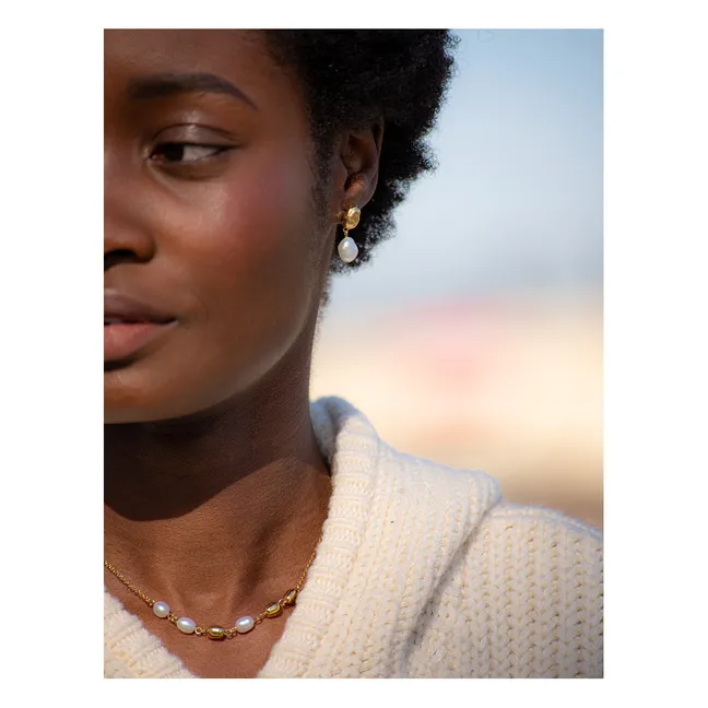Pearl Earrings | Gold
